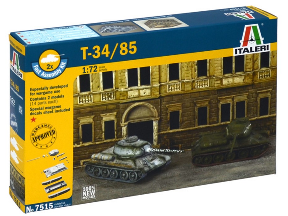 Italeri: 1/72 T-34/85 Russian Tank - Fast Assembly Kit image