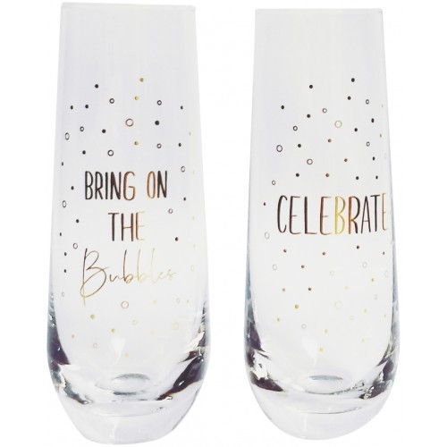 Celebrate Champagne Glasses Set of 2 at Mighty Ape NZ