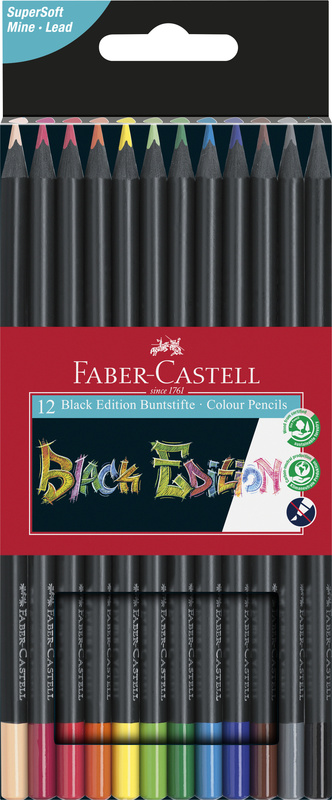 Faber-Castell: Black Edition Colour Pencils – (Box of 12)