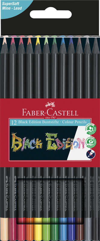 Faber-Castell: Black Edition Colour Pencils - (Box of 12)