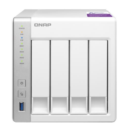 QNAP TS-431P NAS, 4BAY (NO DISK), 1GB, AL-212 DUAL CORE, USB 3.0(3), GbE(2), TWR, 2YR