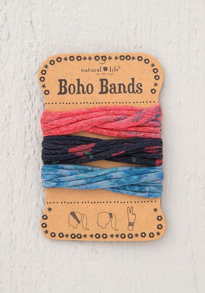 Natural Life: Boho Bands - Red/Blue/Black (Pack of 3) image