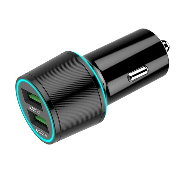 Dual QC 3.0 Fast Car Charger Black at Mighty Ape NZ