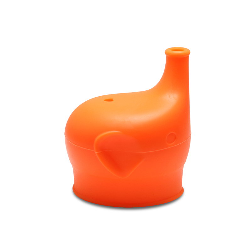 Haakaa: Silicone Elephant Sippy Top - Orange image