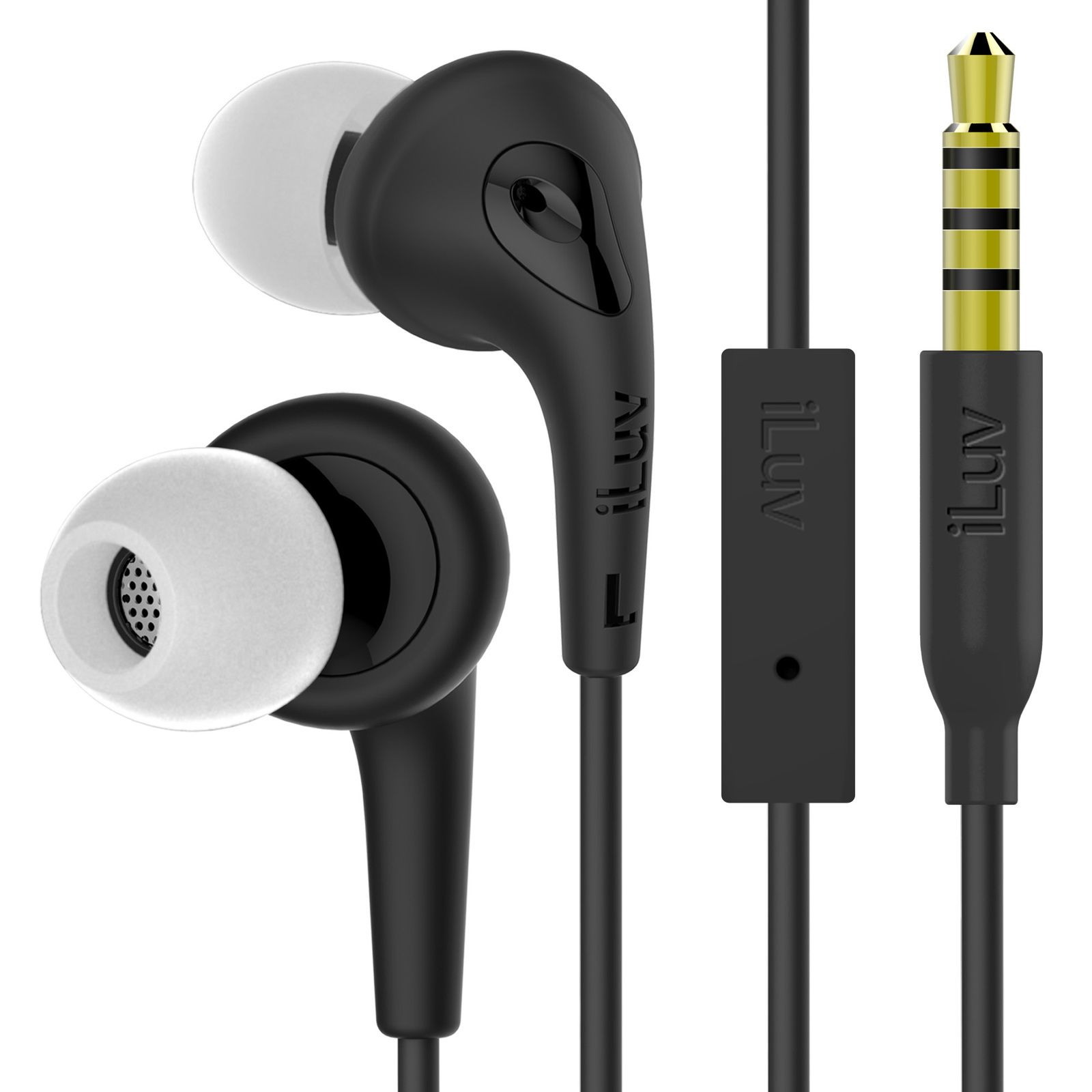 iLuv: Bubblegum 3 - Stereo Earphones with Mic (Black) image