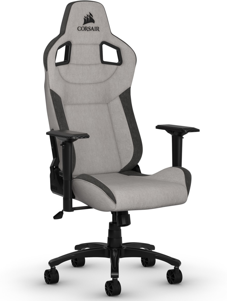 Corsair T3 RUSH Fabric Gaming Chair - Grey & Charcoal image