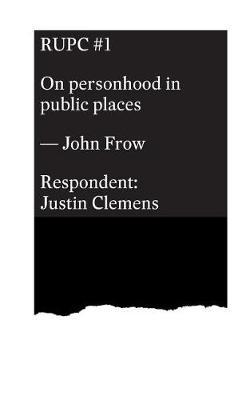On Personhood in Public Places by John Frow image