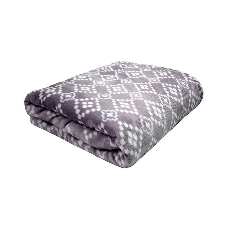 Bambury Single/Double Chiquita Ultraplush Blanket (Charcoal)