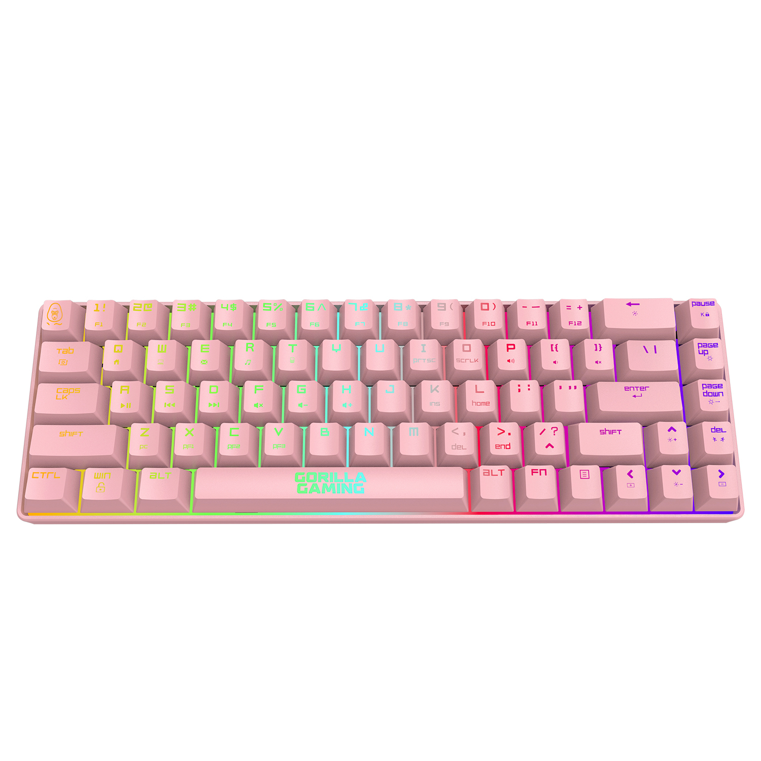 Gorilla Gaming Mini Wired Mechanical Keyboard Pink InStock Buy
