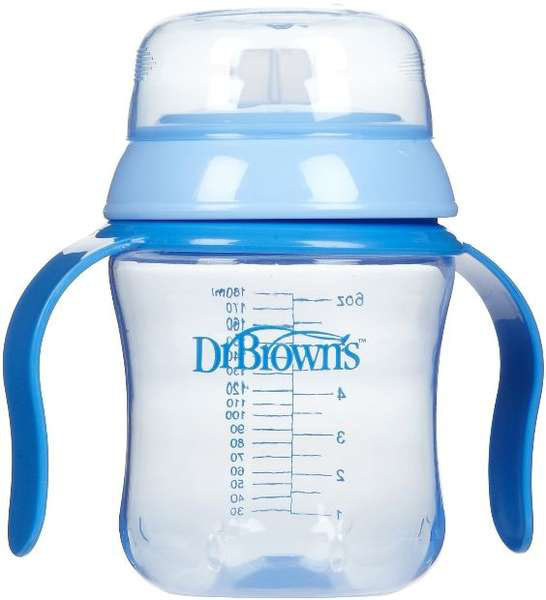 Dr Brown's 180ml Training Cup - Soft Spout (Blue)