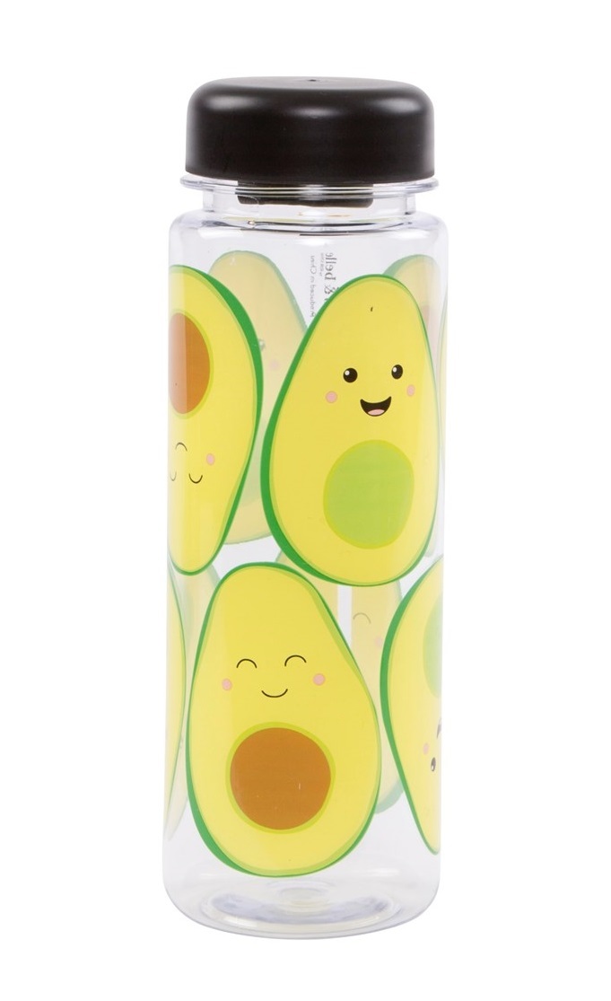 Happy Avocado - Clear Water Bottle image