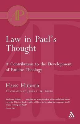 Law in Paul's Thought by Hans Hubner image