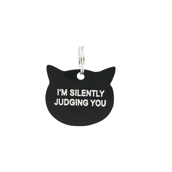 Cat Tag: Silently Judging (Black) image