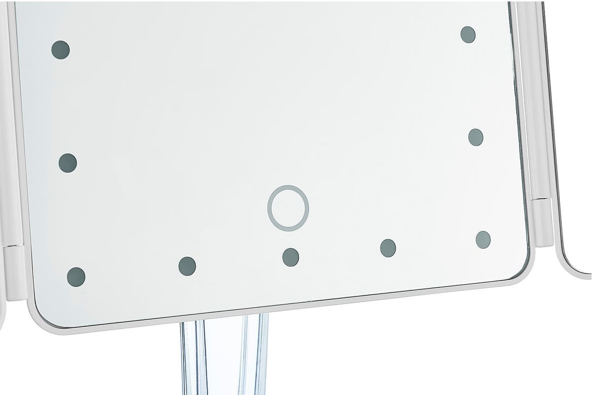 Buy Ovela Fold Out Hollywood Makeup Mirror + Makeup Storage (White) at Mighty Ape NZ