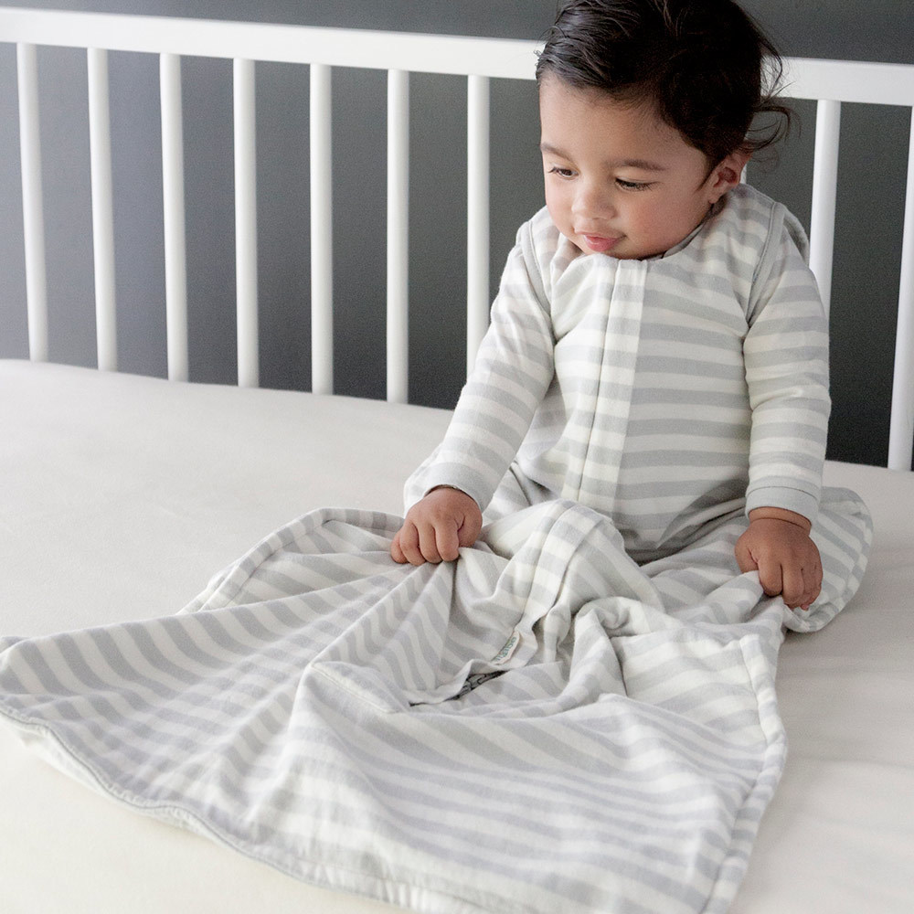 Woolbabe: Summer Merino/Organic Cotton Sleeping Bag - Pebble (3-24 Months)