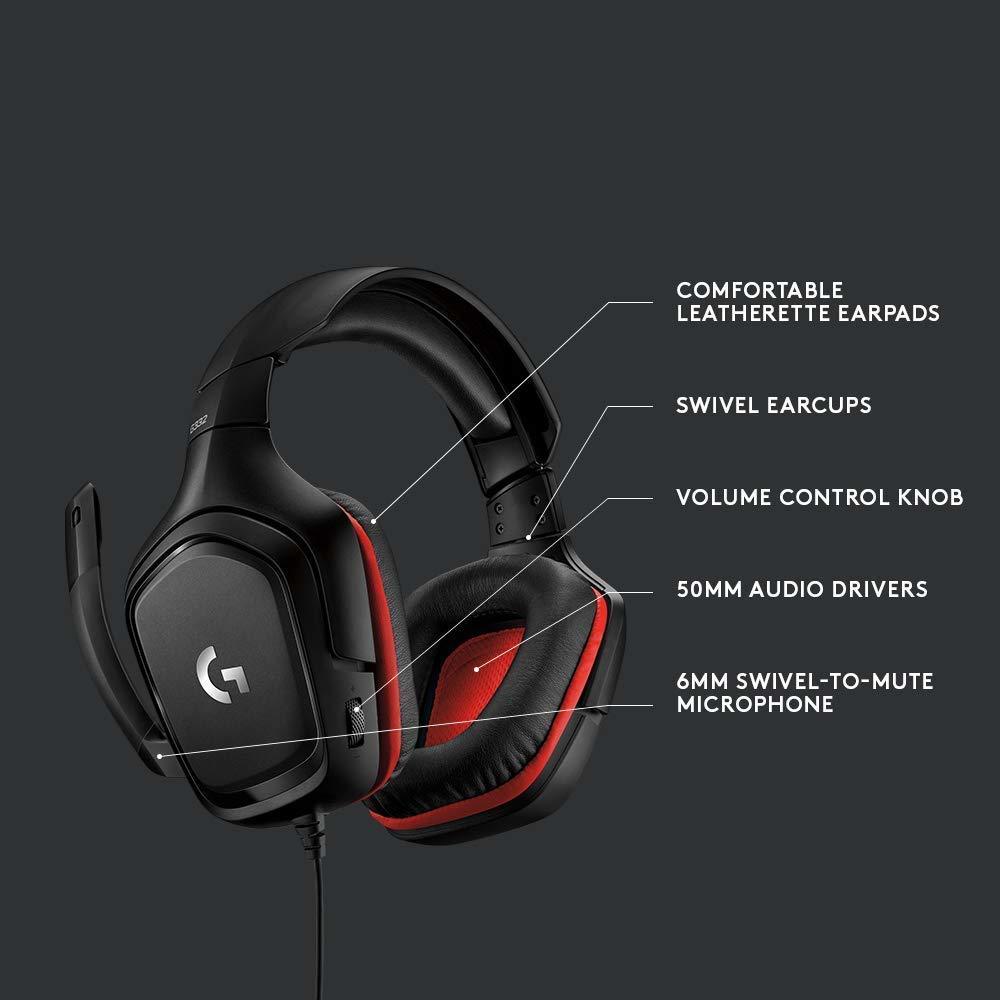 Logitech G332 Wired Gaming Headset for PC image