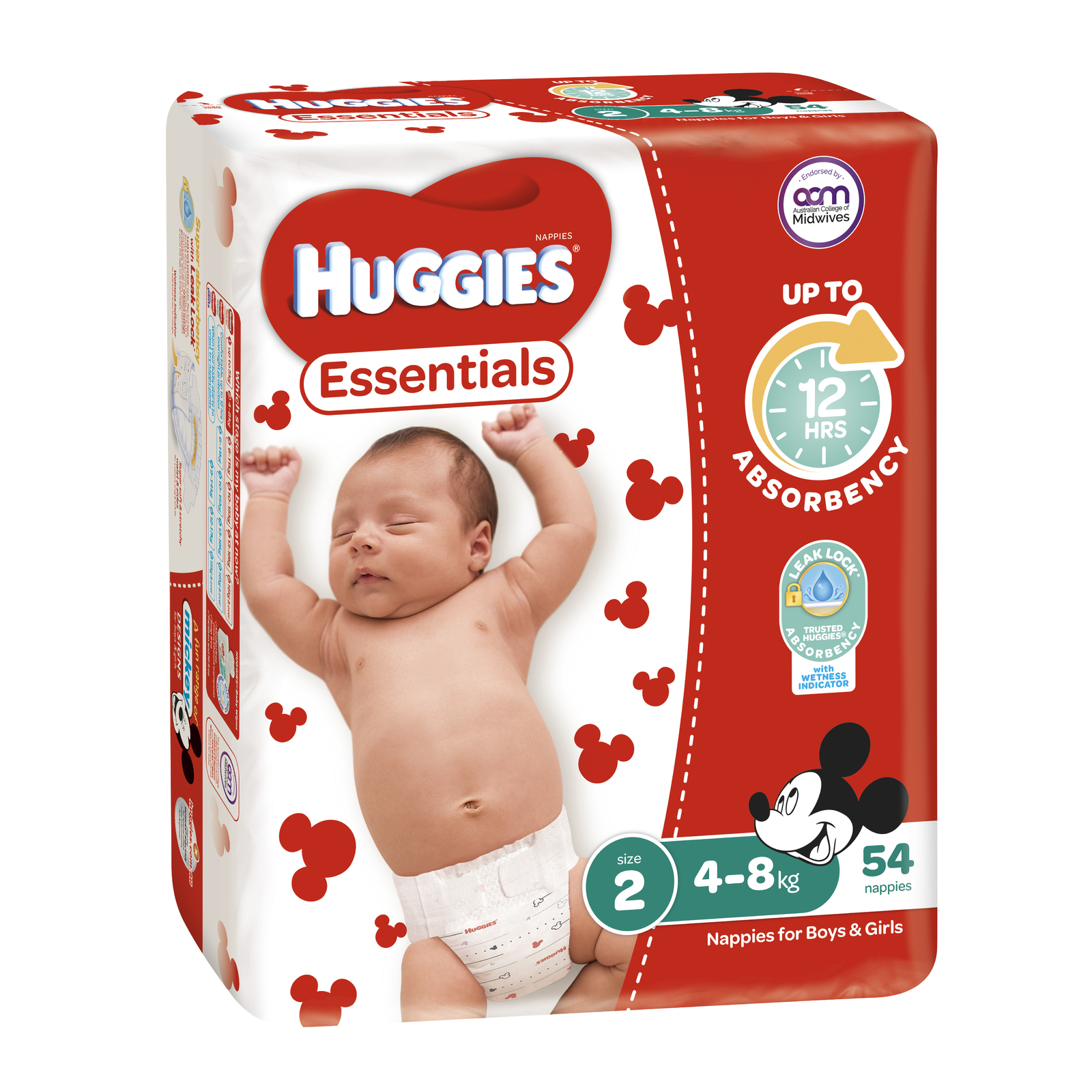 Huggies Essentials Nappies Bulk - Size 2 Infant (54) image
