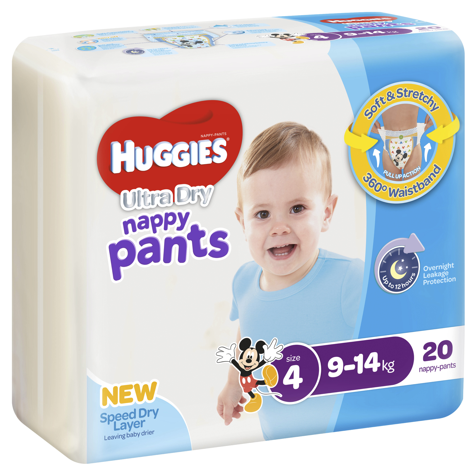 Buy Huggies Ultra Dry Nappy Pants Size 4 Toddler Boy at Mighty Ape NZ