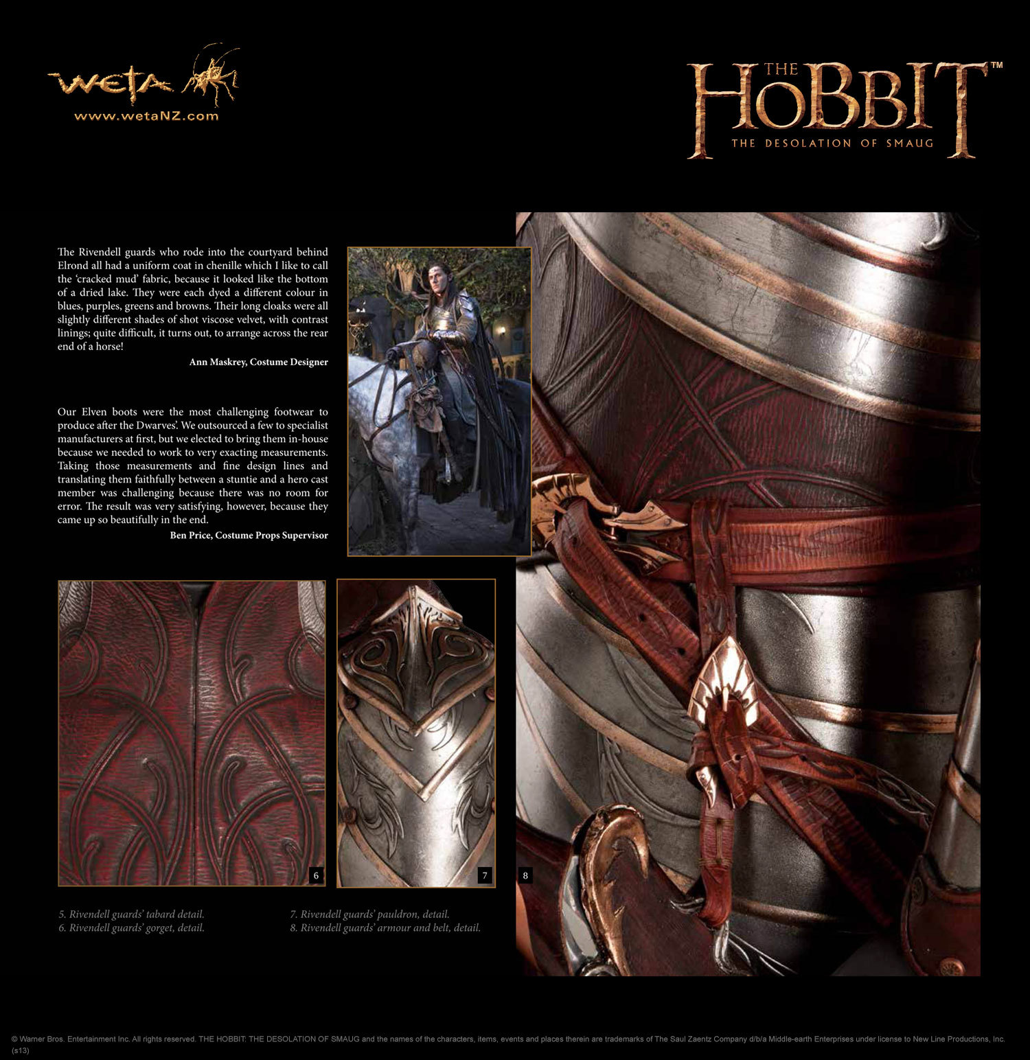 The Hobbit Desolation of Smaug Chronicles: Cloaks & Daggers on Hardback by Weta