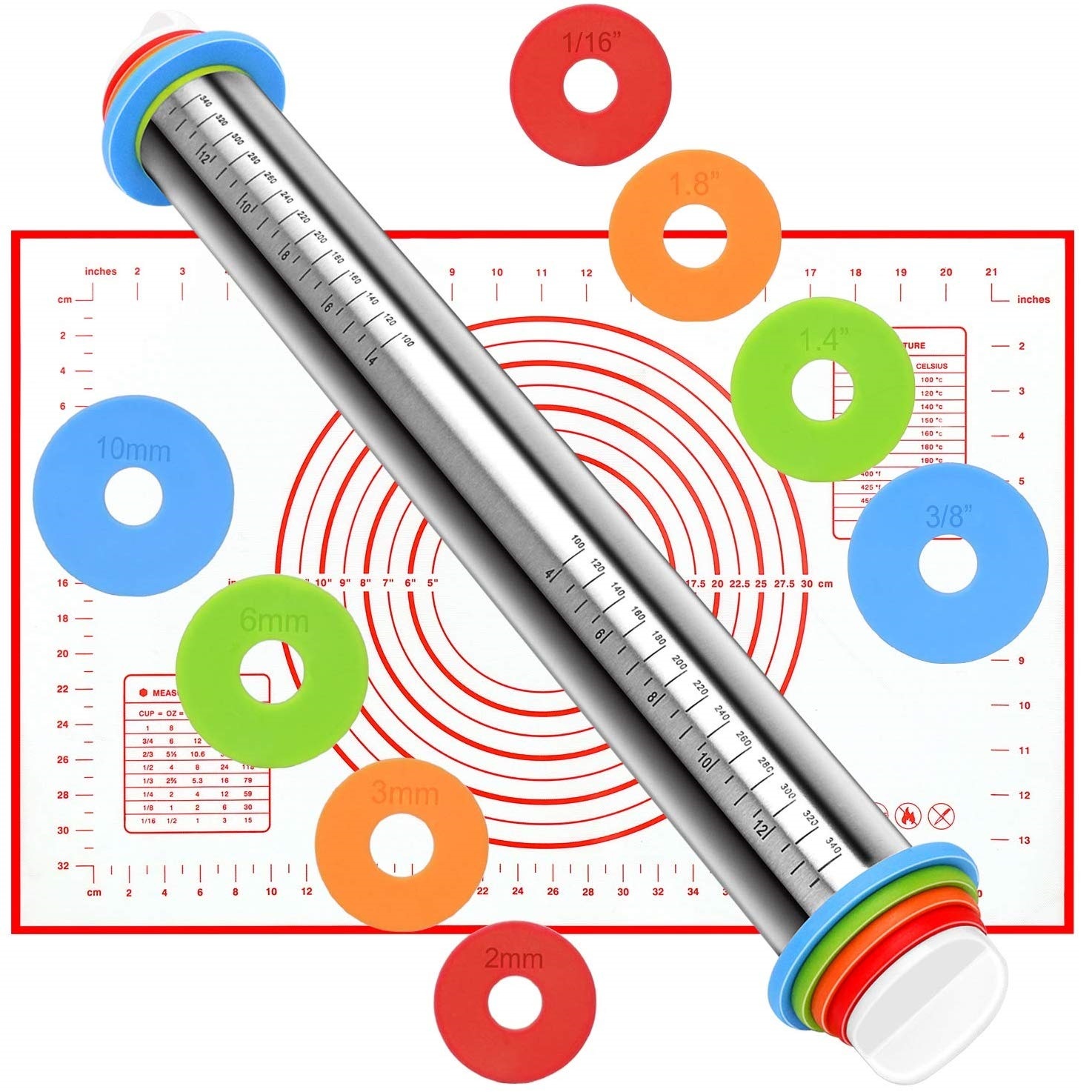 Ape Basics: Adjustable Stainless Steel Rolling Pin image