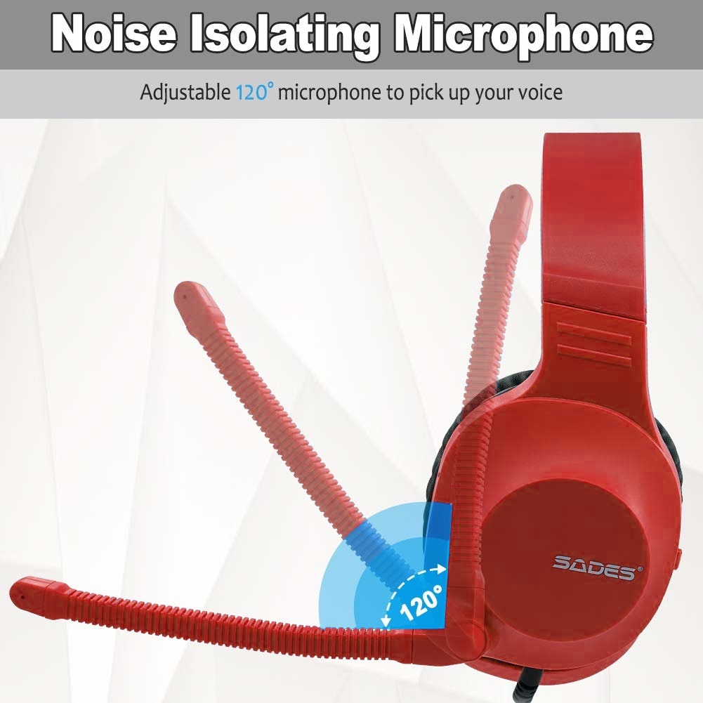 SADES Spirits Universal Gaming Headset (Red) for Switch, PC, PS4, Xbox One image