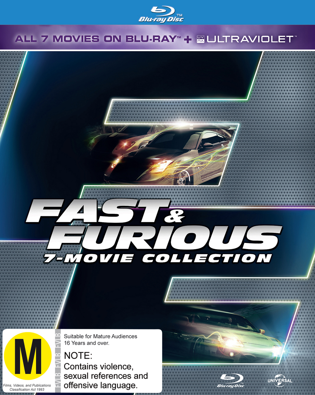 Fast And Furious 1-7 on Blu-ray