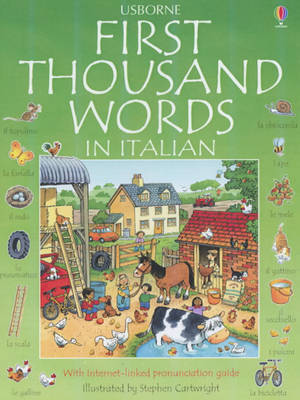 The Usborne First Thousand Words in Italian on Paperback by Heather Amery