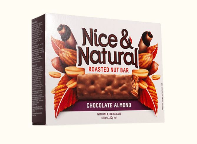 Nice & Natural Roasted Nut Bar - Chocolate Almond (180g) image