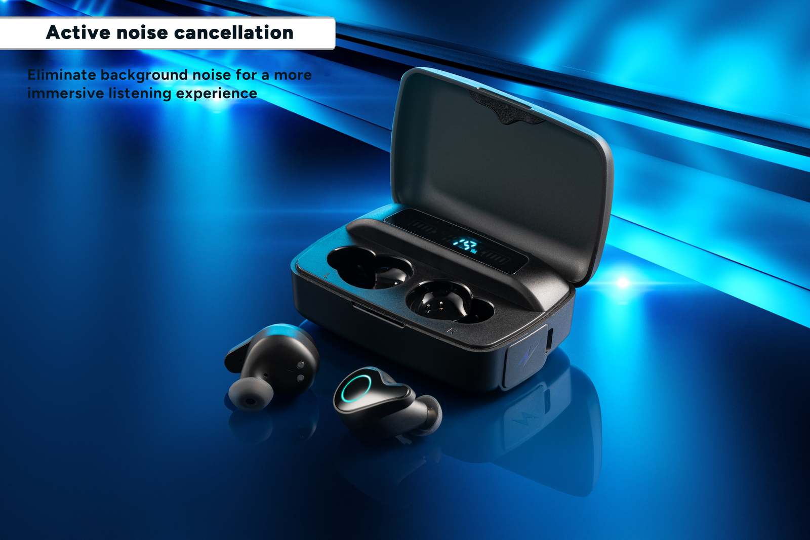Kogan A45 Pro Wireless Active Noise Cancelling Earbuds at Mighty Ape NZ