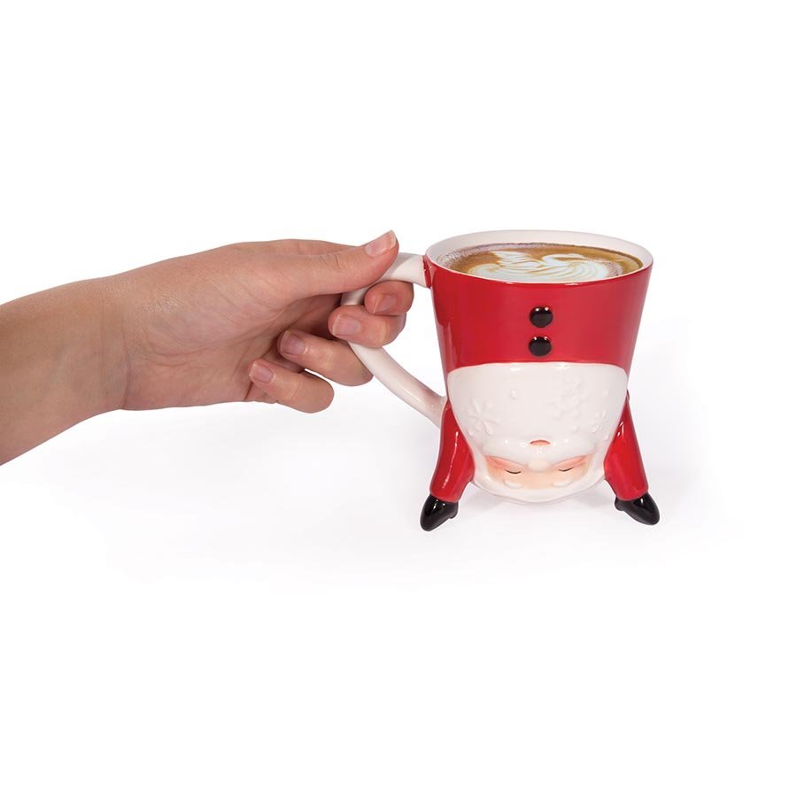 Bottoms Up Santa Mug