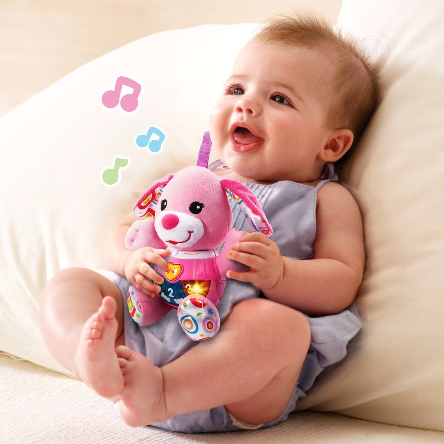 Vtech: Little Singing Puppy (Pink) - Lovable Learning Plush image
