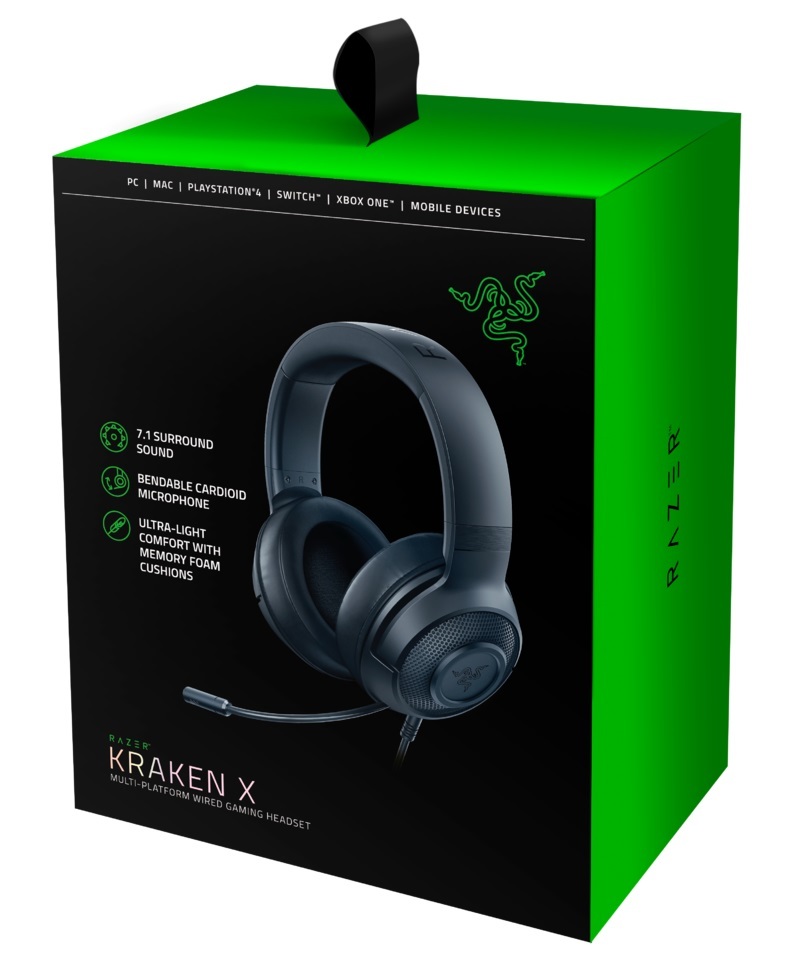 Razer Kraken X Gaming Headset (Black) for Switch, PC, PS4, Xbox One image
