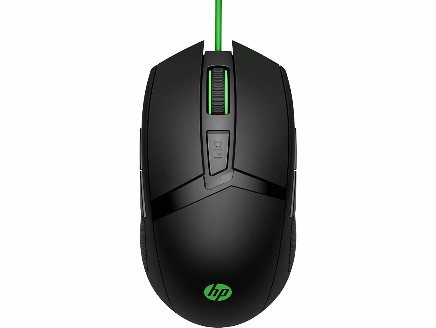 HP 300 Pavilion Gaming Mouse (Green Cable) for PC image