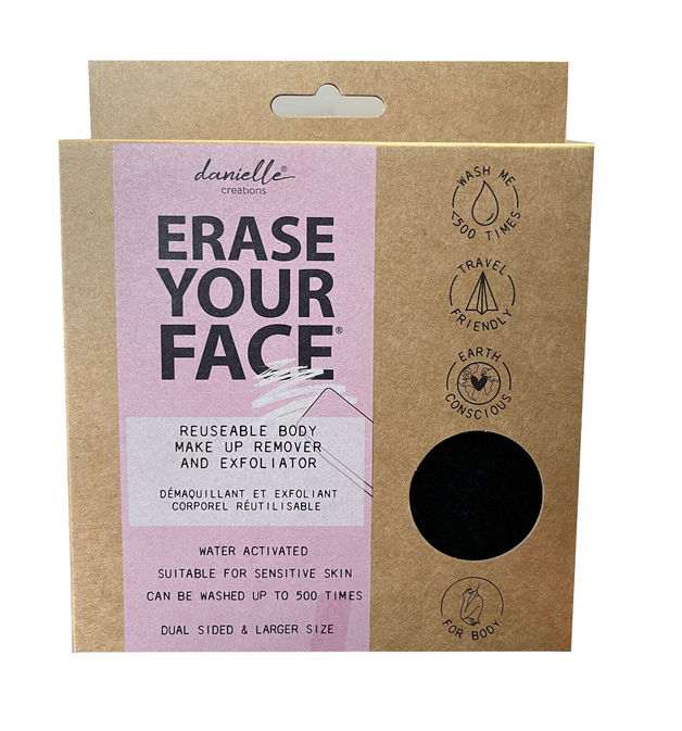 Buy Erase Your Face Black Make up Remover Reusable Body Exfoliator