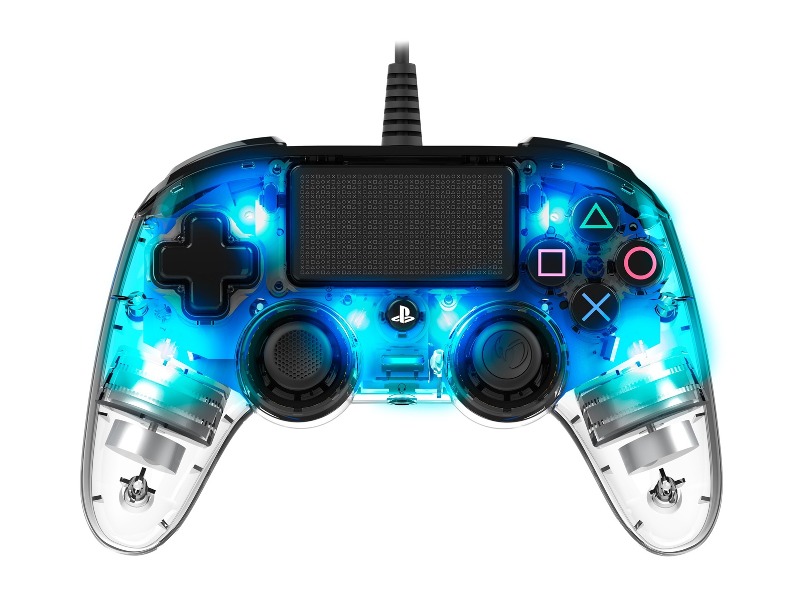 Nacon PS4 Illuminated Wired Gaming Controller - Light Blue for PS4 image