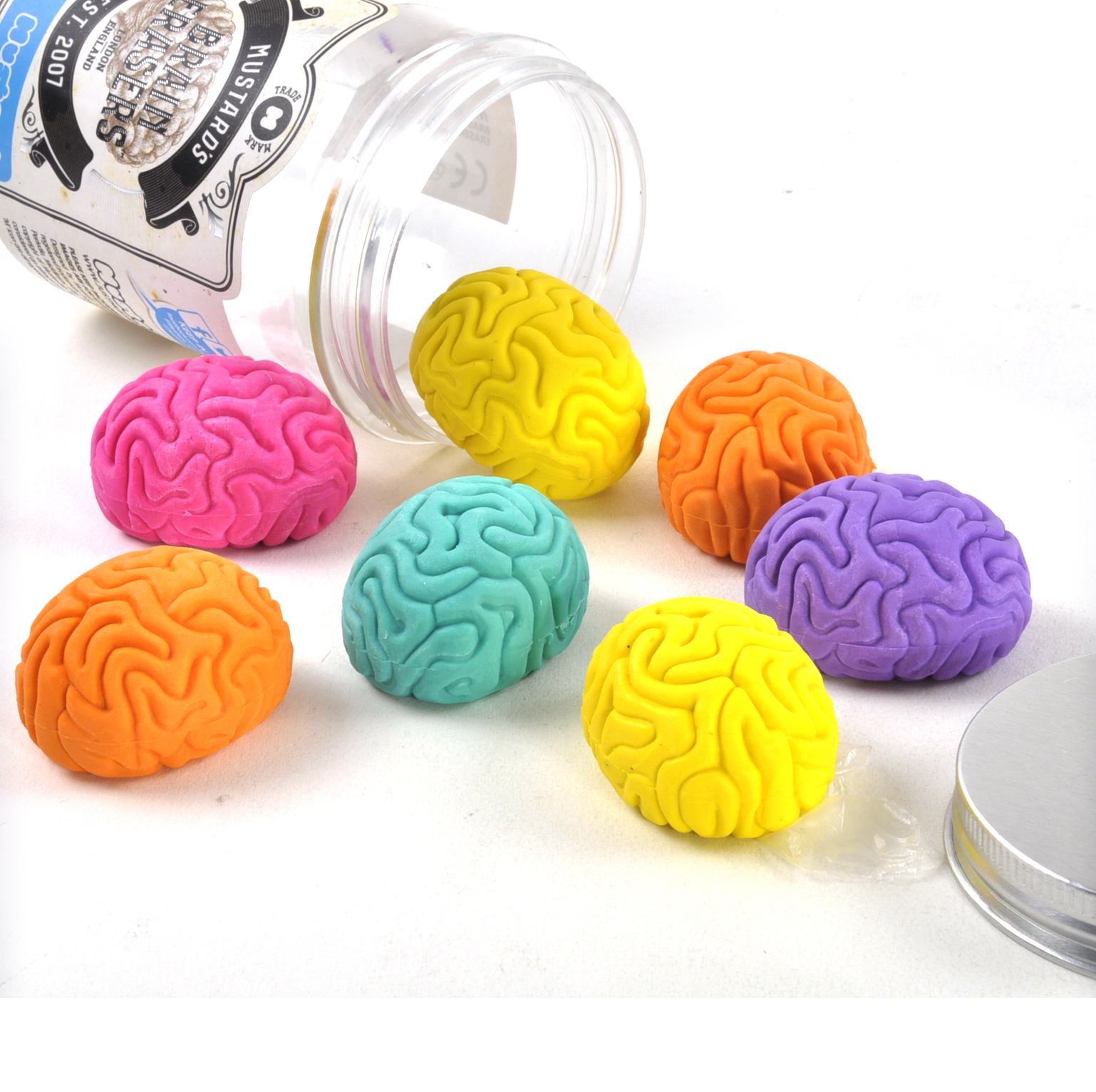 Buy Mustard Brain Erasers (Set of 7) at Mighty Ape NZ