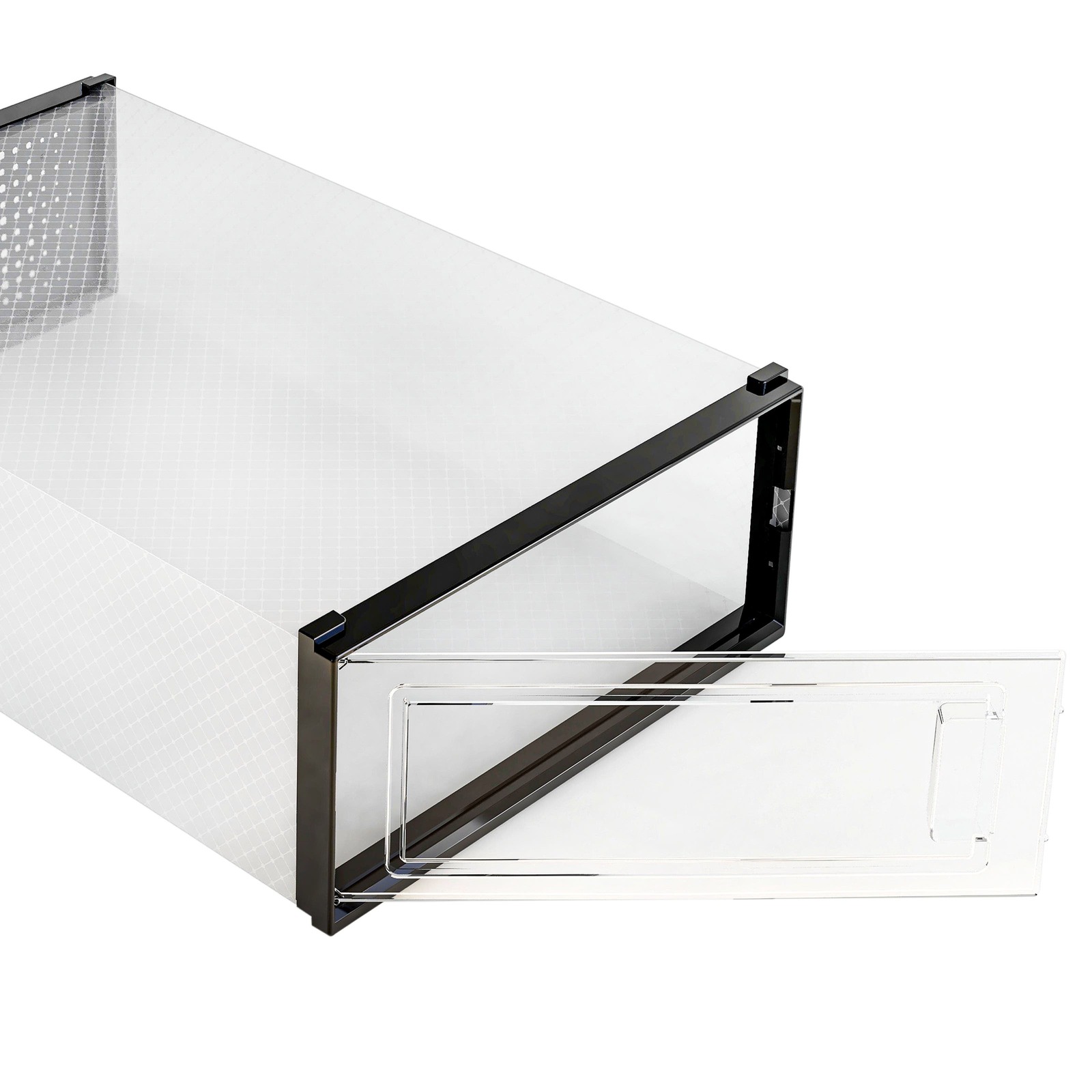 Buy Ovela Set of 4 Click Shoe Storage Box (Knee High, Clear/Black) at