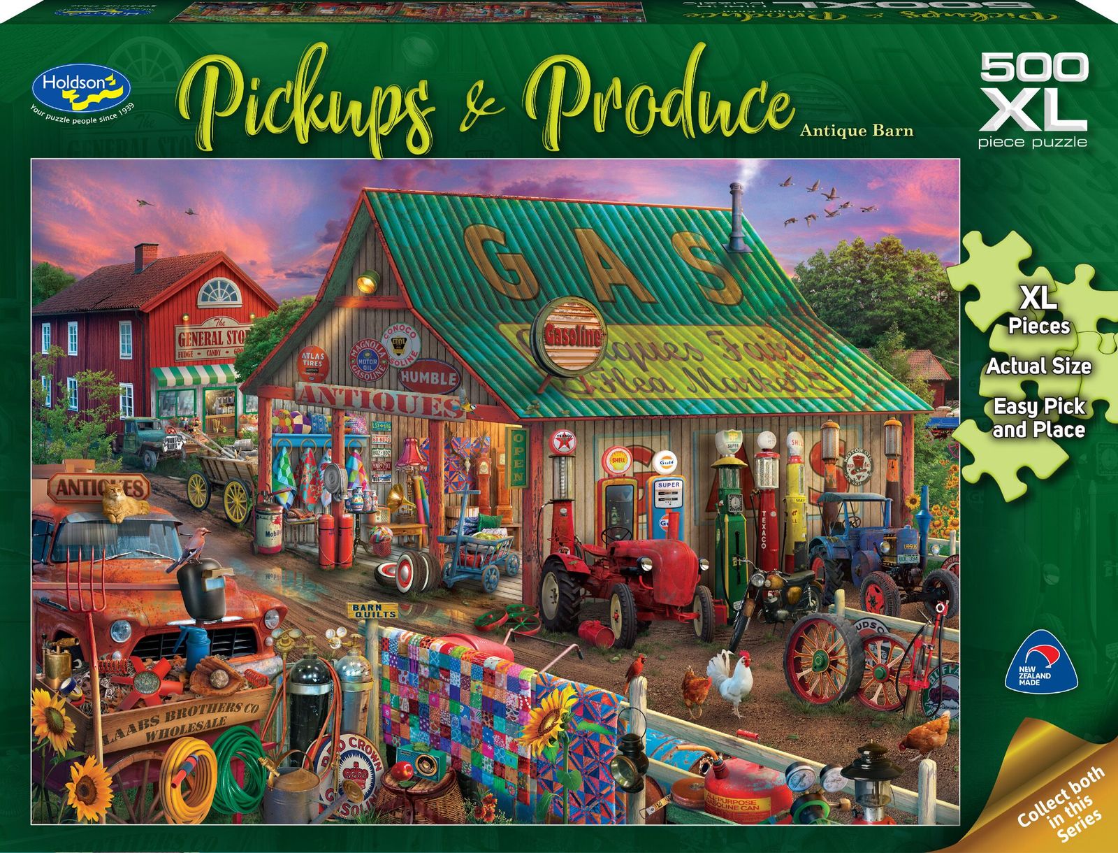 Holdson XL: 500 Piece Puzzle - Pickups & Produce S2 (Antique Barn) image