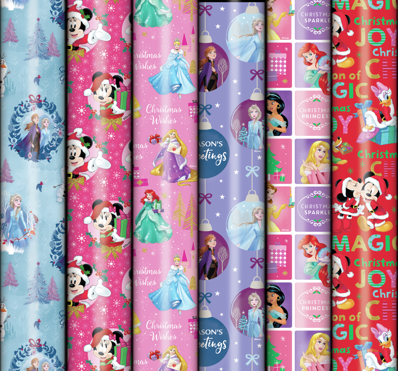 Patelena House: Christmas Roll Wrap - Disney Pink 3M (Assorted Designs) image
