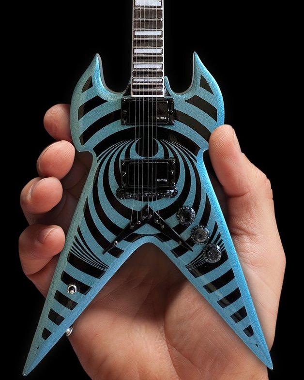 Axe Heaven: Miniature Replica - Zakk Wylde WARHAMMER Pelham Mini Guitar (Blue Vertigo)