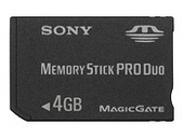Sony MSXM4GSX Memory Stick Pro Duo 4GB Sony MSXM4GSX Memory Stick Pro Duo 4GB