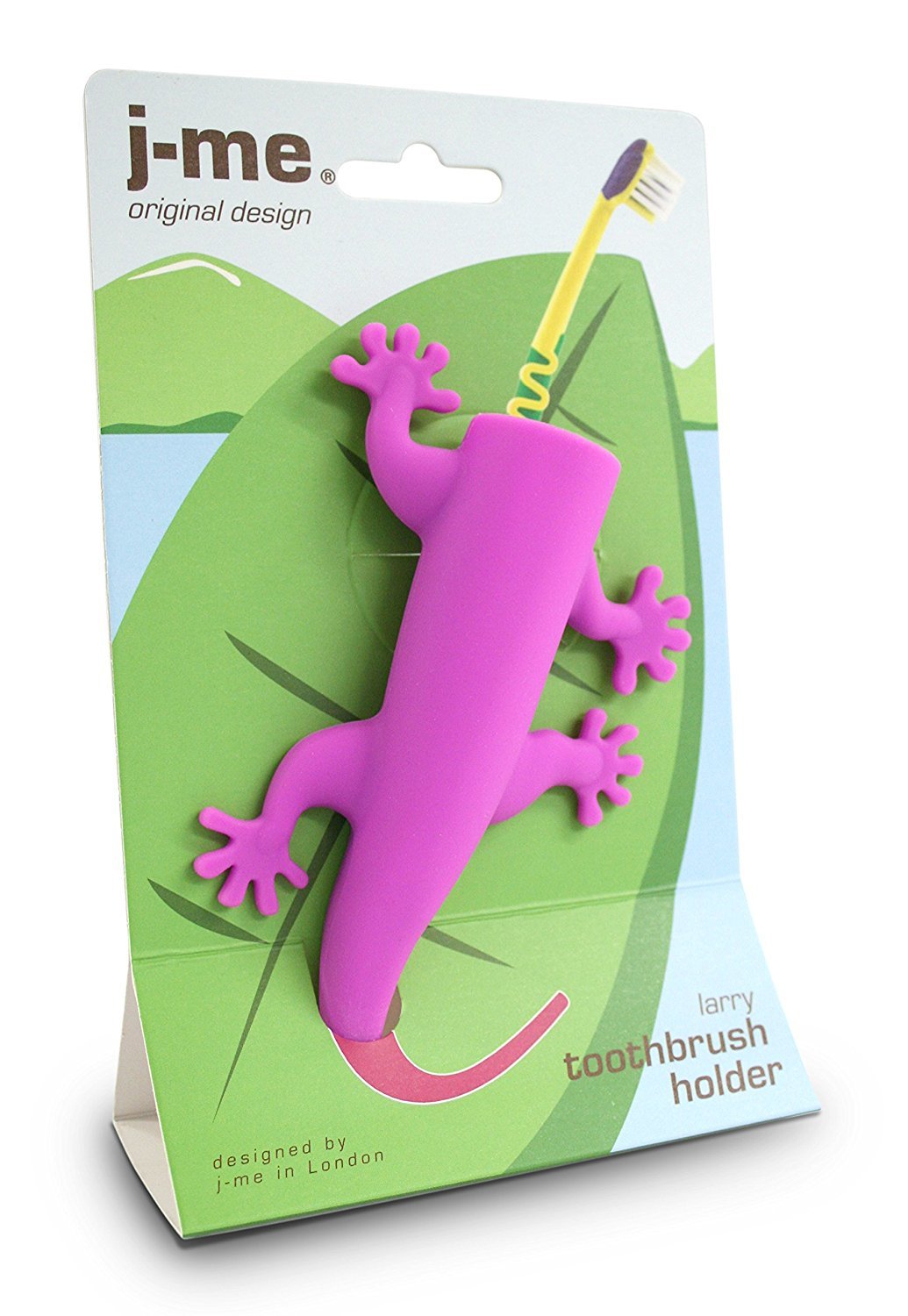 Larry the lizard: Toothbrush Holder - Purple image