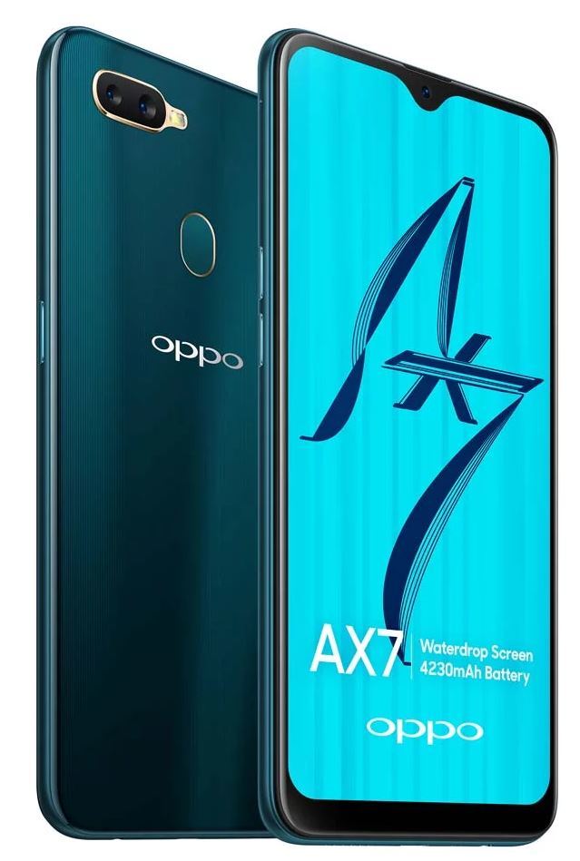 OPPO AX7 Smartphone Glaze Blue image