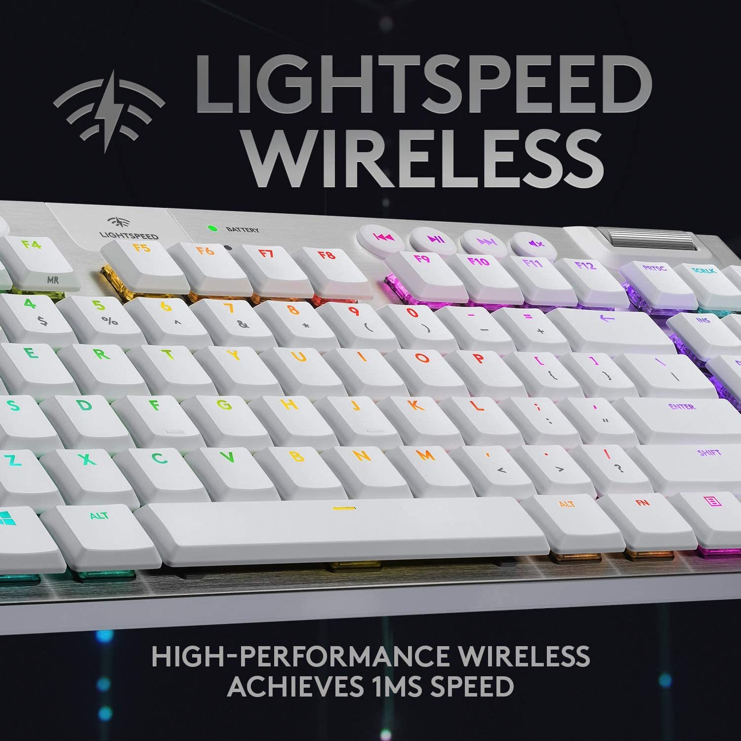 Logitech G915 TKL Wireless Mechanical Gaming Keyboard (GL Tactile) - White for image