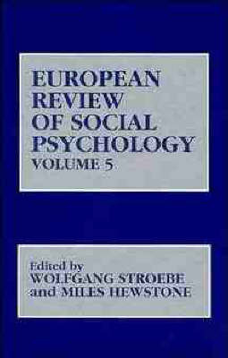 European Review of Social Psychology: v. 5 by W Stroebe image