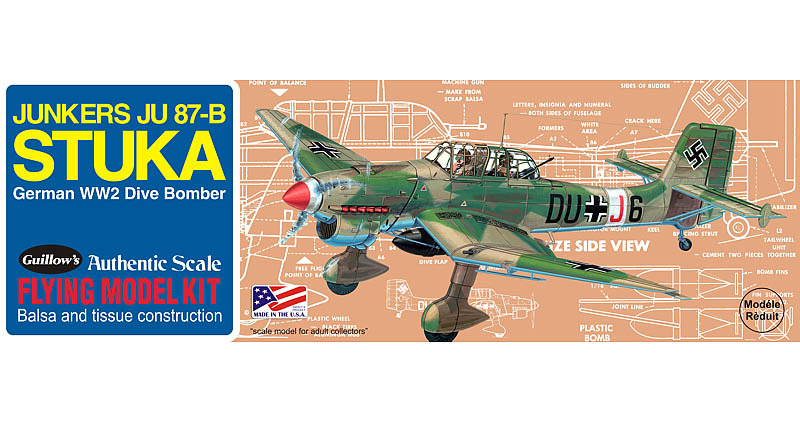 Junkers JU-87B Stuka 1/30 Balsa Model Kit