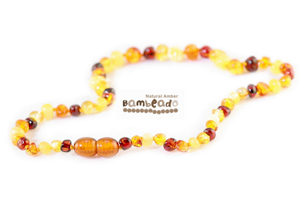 Bambeado Amber Necklace Baby Bud - Mixed image
