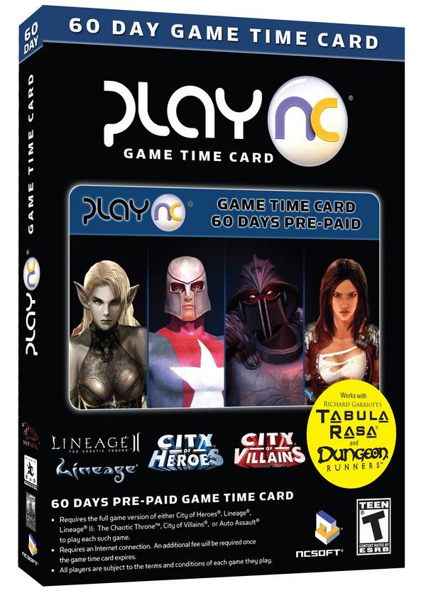 NCSoft 60 day Time Card for PC Games image