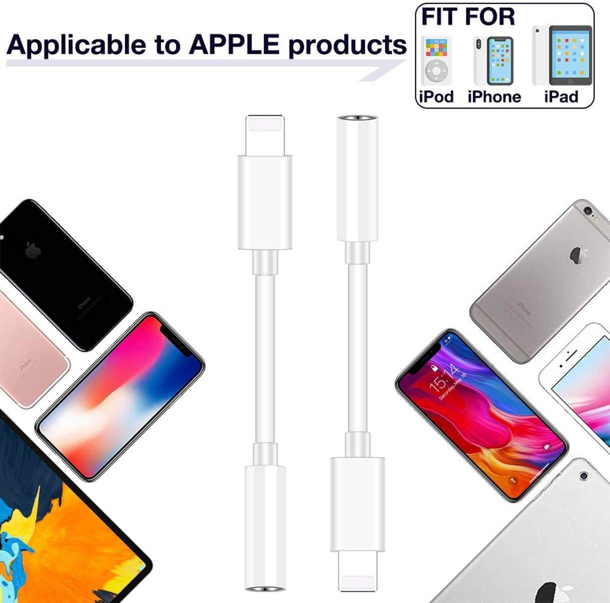Lightning to 3.5 mm Headphone Jack Adapter (2 Pack) at Mighty Ape NZ