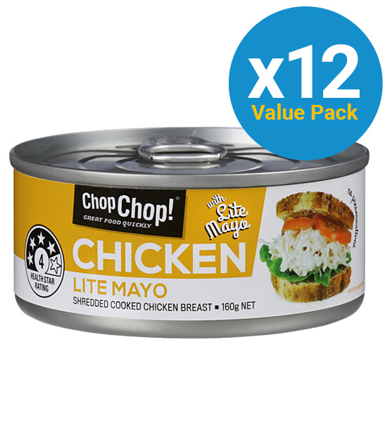Chop Chop: Shredded Chicken with Lite Mayo 160g (12 Pack) image